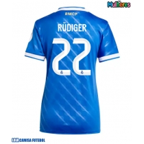 Camisa de Futebol Real Madrid Antonio Rudiger #22 Equipamento Alternativo Mulheres 2025-26 Manga Curta